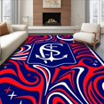 thumbnail image 1 of ODIKA 5'x7' Machine Washable Non-Slip Area Rug, Dynamic Pirate Emblem Tufted With Bold Nautical Motifs High Traffic Rug, Red, 700191, 1 of 7