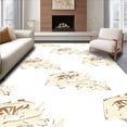 thumbnail image 1 of ODIKA 5'x7' Machine Washable Non-Slip Area Rug, Elegant Brushstroke Artisan Luxury High Traffic Rug with Pad, Beige, 500515, 1 of 8