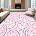 thumbnail image 1 of ODIKA 5'x7' Machine Washable Non-Slip Area Rug, Elegant Swirl Blossom Decorative Accent High Traffic Rug with Pad, Pink, 481387, 1 of 8