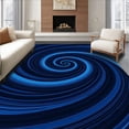 thumbnail image 1 of ODIKA 5'x7' Machine Washable Non-Slip Area Rug, Elegant Swirl Vortex Plush Comfortable Decorative High Traffic Rug, Blue, 591131, 1 of 7