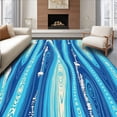 thumbnail image 1 of ODIKA 5'x7' Machine Washable Non-Slip Area Rug, Elegant Swirling Waterfall Cascade Abstract Artistic High Traffic Rug with Pad, Blue, 662287, 1 of 8