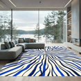 thumbnail image 1 of ODIKA 5'x7' Machine Washable Non-Slip Area Rug, Elegant Zebra Stripe With Subtle Black And Highlights High Traffic Rug with Pad, Black, 916883, 1 of 8