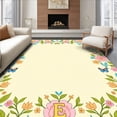thumbnail image 1 of ODIKA 5'x7' Machine Washable Non-Slip Area Rug, Enchanted Garden Alphabet Learning Play Decoration High Traffic Rug with Pad, Pink, 694929, 1 of 8