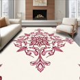 thumbnail image 1 of ODIKA 5'x7' Machine Washable Non-Slip Area Rug, Enchanted Symphony Artisan Damask High Traffic Rug, Pink, 660049, 1 of 7