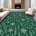 thumbnail image 1 of ODIKA 5'x7' Machine Washable Non-Slip Area Rug, Enchanted Winter Wonderland Seasonal High Traffic Rug with Pad, Green, 605727, 1 of 8