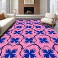 thumbnail image 1 of ODIKA 5'x7' Machine Washable Non-Slip Area Rug, Enchanting Botanical Vine Scroll Comfort Textile High Traffic Rug, Pink, 601206, 1 of 7
