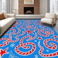 thumbnail image 1 of ODIKA 5'x7' Machine Washable Non-Slip Area Rug, Enchanting Spiral Delight Porch Accent Decoration High Traffic Rug, Blue, 738026, 1 of 7