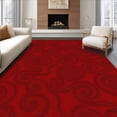 thumbnail image 1 of ODIKA 5'x7' Machine Washable Non-Slip Area Rug, Enchanting Twirl Symphony Decorative High Traffic Rug, Red, 579992, 1 of 7