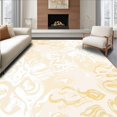 thumbnail image 1 of ODIKA 5'x7' Machine Washable Non-Slip Area Rug, Ethereal Cloud Whisper Dreamy Heavenly Plume Accent High Traffic Rug, Beige, 578800, 1 of 7