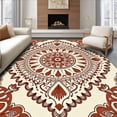 thumbnail image 1 of ODIKA 5'x7' Machine Washable Non-Slip Area Rug, Exotic Petal Sanctuary Artistry High Traffic Rug, Beige, 582888, 1 of 5