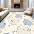 thumbnail image 1 of ODIKA 5'x7' Machine Washable Non-Slip Area Rug, Family Embroidery Kit Yuletide Cushion Creation Project High Traffic Rug with Pad, Beige, 639256, 1 of 8