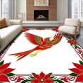 thumbnail image 1 of ODIKA 5'x7' Machine Washable Non-Slip Area Rug, Festive Flying Jewel DIY Handicraft High Traffic Rug with Pad, Red, 641066, 1 of 8
