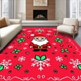 thumbnail image 1 of ODIKA 5'x7' Machine Washable Non-Slip Area Rug, Festive Holiday Hearth Anti Fatigue With Back High Traffic Rug, Red, 734298, 1 of 7