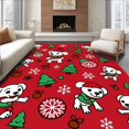 thumbnail image 1 of ODIKA 5'x7' Machine Washable Non-Slip Area Rug, Festive Puppy Decorative Handicraft Assembly High Traffic Rug with Pad, Red, 635762, 1 of 8