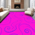 thumbnail image 1 of ODIKA 5'x7' Machine Washable Non-Slip Area Rug, Festive Twinkle Dot Design with Radiant Swirl Accents Tree High Traffic Rug with Pad, Pink, 652806, 1 of 8