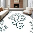 thumbnail image 1 of ODIKA 5'x7' Machine Washable Non-Slip Area Rug, Floral Scroll Passage with Delicate Blossom Arrangements High Traffic Rug with Pad, White, 536285, 1 of 8