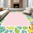 thumbnail image 1 of ODIKA 5'x7' Machine Washable Non-Slip Area Rug, Forest Friends Alphabet Knowledge Development Activity Surface High Traffic Rug with Pad, Pink, 697937, 1 of 8