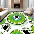 thumbnail image 1 of ODIKA 5'x7' Machine Washable Non-Slip Area Rug, Funky Fruit Slice Art Featuring Stylized Seed Arrangements High Traffic Rug, Green, 728764, 1 of 7