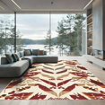 thumbnail image 1 of ODIKA 5'x7' Machine Washable Non-Slip Area Rug, Geometric Beige High Traffic Rug, Beige, 1083759, 1 of 7