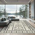 thumbnail image 1 of ODIKA 5'x7' Machine Washable Non-Slip Area Rug, Geometric Beige High Traffic Rug with Pad, Beige, 1062414, 1 of 8