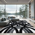 thumbnail image 1 of ODIKA 5'x7' Machine Washable Non-Slip Area Rug, Geometric Black High Traffic Rug, Black, 1102020, 1 of 7