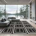 thumbnail image 1 of ODIKA 5'x7' Machine Washable Non-Slip Area Rug, Geometric Black High Traffic Rug, Black, 1106050, 1 of 7
