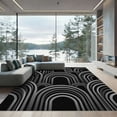 thumbnail image 1 of ODIKA 5'x7' Machine Washable Non-Slip Area Rug, Geometric Black High Traffic Rug, Gray, 1102023, 1 of 7