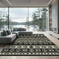 thumbnail image 1 of ODIKA 5'x7' Machine Washable Non-Slip Area Rug, Geometric Black High Traffic Rug, White, 1254404, 1 of 7