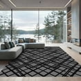 thumbnail image 1 of ODIKA 5'x7' Machine Washable Non-Slip Area Rug, Geometric Gray High Traffic Rug, Gray, 1103094, 1 of 7