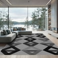 thumbnail image 1 of ODIKA 5'x7' Machine Washable Non-Slip Area Rug, Geometric Gray High Traffic Rug with Pad, Gray, 1062782, 1 of 8