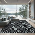 thumbnail image 1 of ODIKA 5'x7' Machine Washable Non-Slip Area Rug, Geometric Grey High Traffic Rug, Grey, 1247499, 1 of 7