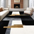 thumbnail image 1 of ODIKA 5x7 Machine Washable Non-Slip Area Rug, Geometric High Traffic Rug, Black, 174164, 1 of 7