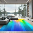 thumbnail image 1 of ODIKA 5'x7' Machine Washable Non-Slip Area Rug, Geometric Multicolor High Traffic Rug, Blue, 1068373, 1 of 7