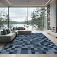 thumbnail image 1 of ODIKA 5'x7' Machine Washable Non-Slip Area Rug, Geometric Navy Blue High Traffic Rug, Blue, 1053893, 1 of 7