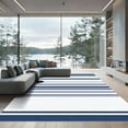 thumbnail image 1 of ODIKA 5'x7' Machine Washable Non-Slip Area Rug, Geometric Navy Blue High Traffic Rug, Blue, 1057129, 1 of 7
