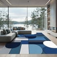 thumbnail image 1 of ODIKA 5'x7' Machine Washable Non-Slip Area Rug, Geometric Navy High Traffic Rug with Pad, Blue, 1044425, 1 of 8