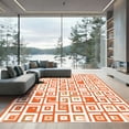 thumbnail image 1 of ODIKA 5'x7' Machine Washable Non-Slip Area Rug, Geometric Orange High Traffic Rug, Orange, 1094302, 1 of 7
