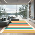 thumbnail image 1 of ODIKA 5'x7' Machine Washable Non-Slip Area Rug, Geometric Orange High Traffic Rug with Pad, Orange, 1051703, 1 of 8