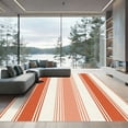 thumbnail image 1 of ODIKA 5'x7' Machine Washable Non-Slip Area Rug, Geometric Rust High Traffic Rug with Pad, Orange, 1051432, 1 of 8