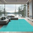 thumbnail image 1 of ODIKA 5'x7' Machine Washable Non-Slip Area Rug, Geometric Teal High Traffic Rug, Green, 1032933, 1 of 7
