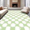 thumbnail image 1 of ODIKA 5'x7' Machine Washable Non-Slip Area Rug, Gingham Grid Farmhouse Crosshatch Design High Traffic Rug with Pad, Green, 513186, 1 of 8