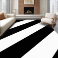 thumbnail image 1 of ODIKA 5'x7' Machine Washable Non-Slip Area Rug, Grand Prix Finish Diagonal Stripe Motorsport Championship Banner High Traffic Rug with Pad, Black, 461380, 1 of 8