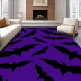 thumbnail image 1 of ODIKA 5'x7' Machine Washable Non-Slip Area Rug, Haunting Wings Celebration Floor Protection Guard High Traffic Rug with Pad, Purple, 740117, 1 of 8