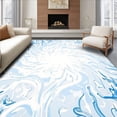 thumbnail image 1 of ODIKA 5'x7' Machine Washable Non-Slip Area Rug, Heavenly Swirl Magical Fantasia Celebration Base High Traffic Rug, Blue, 639832, 1 of 7
