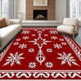 thumbnail image 1 of ODIKA 5'x7' Machine Washable Non-Slip Area Rug, Holiday Crystal Doorway Decoration High Traffic Rug, Red, 605821, 1 of 7