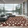 thumbnail image 1 of ODIKA 5'x7' Machine Washable Non-Slip Area Rug, Irregular Spotted with Distinctive Rustic Hide Motif High Traffic Rug with Pad, Brown, 909084, 1 of 8