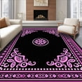 thumbnail image 1 of ODIKA 5'x7' Machine Washable Non-Slip Area Rug, Jeweled Celebration Floor Adornment High Traffic Rug, Black, 740080, 1 of 7