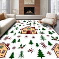 thumbnail image 1 of ODIKA 5'x7' Machine Washable Non-Slip Area Rug, Jolly Winter Farmhouse Decorative Baking Scene High Traffic Rug with Pad, Beige, 733759, 1 of 8
