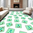 thumbnail image 1 of ODIKA 5'x7' Machine Washable Non-Slip Area Rug, Jump Activity with Animal Letter Sequence High Traffic Rug with Pad, Green, 686078, 1 of 8