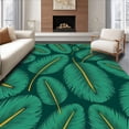 thumbnail image 1 of ODIKA 5'x7' Machine Washable Non-Slip Area Rug, Jungle Canopy Tropical Palm Frond Boho High Traffic Rug with Pad, Green, 702644, 1 of 8